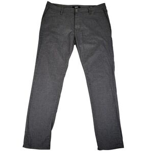 Mavi Pants Mens 36x32 Johnny Slim Leg Dark Grey Trousers Stretch Chino Casual